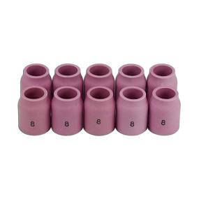 img 4 attached to 🔥 TIG Gas Lens Alumina Nozzle Ceramic Cup 53N61S #8 1/2" Orifice - High-Performance Fit for PTA DB SR WP 9 20 24 25 TIG Welding Torch 10pk