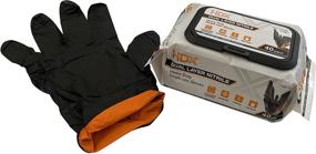 img 2 attached to HDX Black Dual Layer Heavy Duty Disposable Nitrile Gloves 6ml - 40 Pack: Reliable Protection for Intensive Tasks!