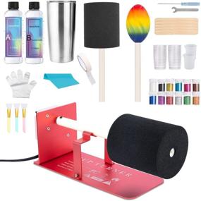 img 4 attached to Cup Turner Full Kit with Tumbler Turner, Epoxy Resin, Glitter Powder, Stainless Steel Tumbler & 27-Piece Epoxy Resin Tools for Glitter Epoxy Tumblers DIY Crafting