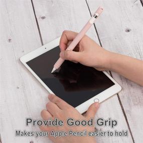 img 3 attached to 🍎 Pink Apple Pencil Grip 1st Generation Cover Holder with Protective Nib Cover - Apple Pencil Sleeve and Accessories Compatible with Apple Pencil 1st Generation