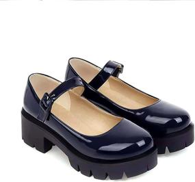 img 4 attached to 👠 Stylish and Trendy Women's Platform Chunky Oxford Pumps: A Must-Have for Fashionable Ladies