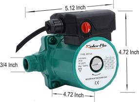 img 1 attached to 💧 KOLERFLO RS15-6 SS Green 3/4 Inch Water Recirculating Pump for Water Heater System