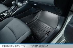 img 2 attached to 2020-2022 Наружные коврики для пола Toyota Corolla – комплект из 2 строк, черного цвета (для седанов не-гибридных моделей) от SMARTLINER