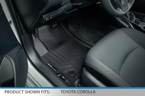 img 3 attached to 2020-2022 Наружные коврики для пола Toyota Corolla – комплект из 2 строк, черного цвета (для седанов не-гибридных моделей) от SMARTLINER