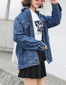 img 2 attached to Omoone Womens Oversized Denim Jacket