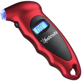 img 4 attached to 🚗 AstroAI 150 PSI Digital Tire Pressure Gauge with Backlit LCD and Non-Slip Grip - Ideal for Cars, Trucks, Bicycles - Red