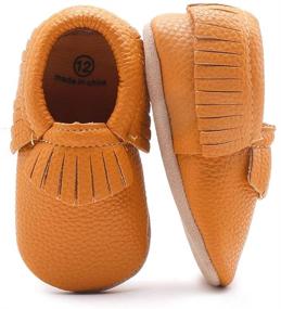 img 2 attached to Delebao Soft Sole Tassel Crib Shoes Moccasins Loafers - Unisex Baby