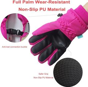 img 1 attached to ❄️ Winter Wonder Kids: Water-Resistant Gloves for Skiing, Snowboarding, Cycling, and Riding