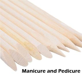 img 1 attached to Fiezkaa 200Pcs Orange Sticks for Nails, Wooden Cuticle Sticks for Nail Cleaning, Dual-Sided Disposable Cuticle Pusher Bulk, Orangewood Nail Sticks for Nail Polish, Manicure and Pedicure Supplies Tool