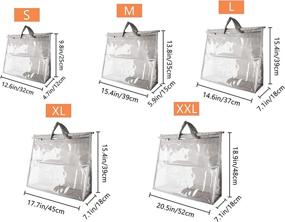 img 2 attached to Vercord Clear Handbag Storage Bag Organizer with Dust-Free Cover, Handle, and Zipper