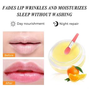 img 2 attached to 🍊 Lip Scrub Sleep Mask - Dry Lip Treatment, Polish, Exfoliator, and Moisturizer for Overnight Care - Orange Scent