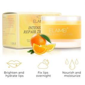 img 3 attached to 🍊 Lip Scrub Sleep Mask - Dry Lip Treatment, Polish, Exfoliator, and Moisturizer for Overnight Care - Orange Scent