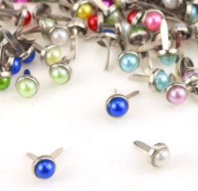 img 2 attached to 📎 Vibrant Yexpress 200 Pearl Mini Brads: Versatile Fasteners for Scrapbooking, Crafts, and DIY Paper Art