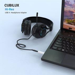 img 3 attached to 🔌 Cubilux USB Audio Adapter: 192 KHz/24-bit DAC, USB A to 3.5mm Headphone AUX Jack Dongle, External Sound Card for Windows, MacBook, Linux, Laptop, PC, PS5 Gaming