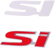 enhance your civic's appeal with the ketofa metal 3d red si badge logo front grille ornament emblem decal sticker! logo