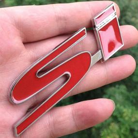 img 2 attached to Enhance Your Civic's Appeal with the Ketofa Metal 3D Red SI Badge Logo Front Grille Ornament Emblem Decal Sticker!