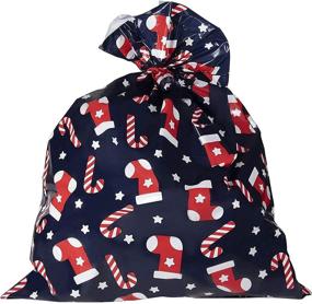 img 3 attached to 🎁 Candy Cane Christmas Stocking Jumbo Gift Sacks: Perfect for Large Gifts (3 x 4 Ft, 6 Pack)