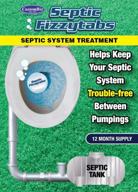 🚽 septic tank treatment fizzytabs - 12 months supply | dissolvable & natural bacteria | reduces pipe buildup & prevents backup logo