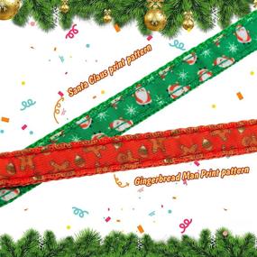 img 2 attached to Christmas Cat Collar Set - ADCSUITZ Breakaway Safety - Personalized Gingerbread Man & Santa Print Pattern - Cute Cat Collars with Bell - Soft Nylon Comfortable for Small, Medium, Large Cats