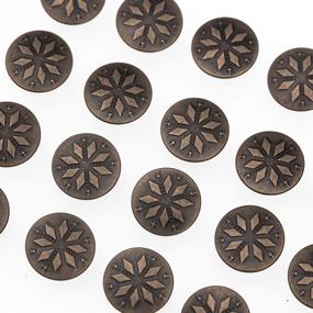 img 1 attached to Premium 20 Sets 17mm Metal Button Snap Denim Buttons Replacement Kit for Jeans, Pants, and Suspender No Sew Buttons with Rivets