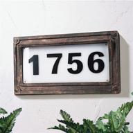 🌞 solar powered house numbers: illuminate your address with led outdoor plaque for home yard and street visibility logo