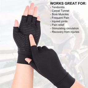 img 1 attached to Supregear Arthritis Rheumatoid Compression Fingerless Sports & Fitness