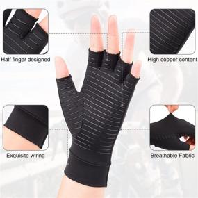 img 2 attached to Supregear Arthritis Rheumatoid Compression Fingerless Sports & Fitness