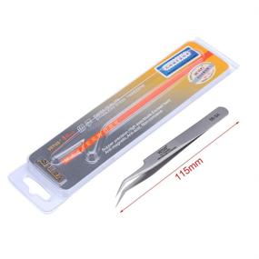 img 1 attached to Vetus Tweezer Stainless Steel Non-Magnetic Curved Pointed Tip Precision Eyelash Eyebrow Extensions Tool (5b-sa) - High-Quality Lashing Solution