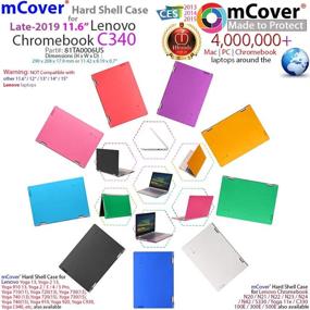 img 3 attached to 💦 Жесткий чехол mCover для Lenovo C340 2-в-1 Конвертируемый Chromebook (11.6") 2019 года - AQUA