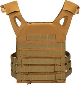 img 3 attached to 👧 Jipemtra Tactical Airsoft Vest for Kids: Breathable JPC Vest with Adjustable Chest Set for Outdoor Games - CS Field Training & Protection (Tan #1)