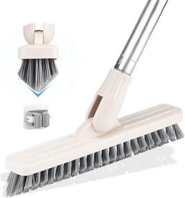 img 4 attached to 🧹 S Syxspecial V-Shaped Bristles Floor Scrub Brush with 40-inch Long Handle - Ideal for Household Cleaning, Floor, Bathroom, Kitchen, Wall, and Carpet