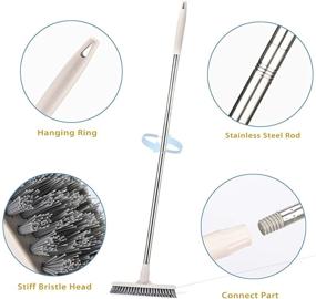 img 1 attached to 🧹 S Syxspecial V-Shaped Bristles Floor Scrub Brush with 40-inch Long Handle - Ideal for Household Cleaning, Floor, Bathroom, Kitchen, Wall, and Carpet