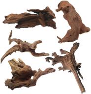 🐟 enhance your aquarium with tfwadmx 5pcs natural wood driftwood branches - perfect fish tank decor! логотип