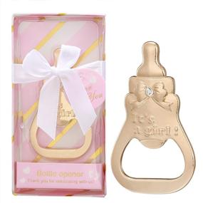 img 1 attached to 🍼 New Pink 15pcs Baby Shower Return Gifts for Guests: Adorable Baby Bottle Bottle Opener Souvenirs by WeddParty - Perfect Party Favor Decorations