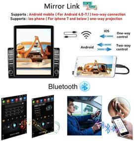 img 1 attached to 🚗 9.7 inch Android Car Radio Double Din Stereo with GPS+WiFi+FM+Bluetooth - Vertical Display Touchscreen, Mirror Link, SWC, Reversing Image Input + Backup Camera