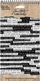 img 4 attached to 🏷️ Tim Holtz Idea-ology Small Talk Stickers: 296 Stickers, 8.25" x 4.25" Sheet, Black/White, TH93193