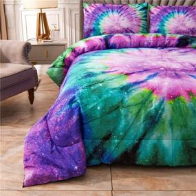 img 3 attached to NTBED Abstract Comforter Colorful Microfiber