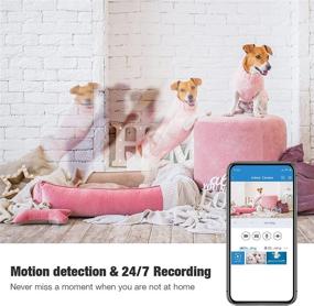 img 3 attached to 👶 1080P Pan/Tilt Indoor Camera for Baby Monitoring and Audio, Pet Surveillance Camera with Sound/Motion Detection, Two-Way Audio, Night Vision, Cloud and Local Storage, WiFi Connectivity