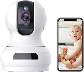 img 4 attached to 👶 1080P Поворотно-наклонная камера для мониторинга малыша внутри помещения с аудио, камера для наблюдения за домашними животными с функцией звука/детекции движения, двусторонней аудио связью, ночным видением, облачным и локальным хранением, подключением через WiFi.