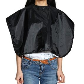 img 1 attached to 🧣 Anself Hair Dye Cape: Short Hair Cutting Cape Salon Apron, Water Resistant Cloth for Barbershop & Shampoo