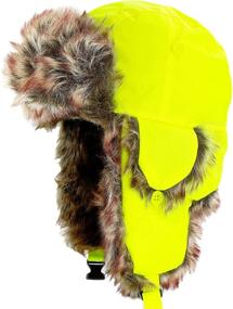img 2 attached to 🎩 Boys' Woodland Reflective Aviator Trapper Trooper Accessories - Hats & Caps