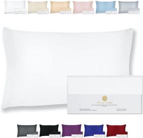 img 4 attached to 🌸 Experience the Beauty of Orient: Pure Mulberry Silk Pillowcase for Hair & Skin - Hypoallergenic, Cooling & Natural Undyed White