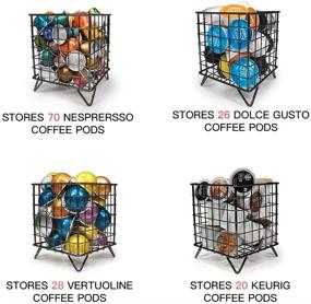 img 2 attached to Kitchen Organizer for Coffee Pods: RECAPS Coffee Pod Storage Holder in ☕️ Black - Compatible with Nespresso, Stores Coffee Pods, Tea Bags, and Sugar Packets