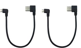 img 4 attached to Cerrxian 9Inch Micro USB Cable Combo: Left Angle Micro USB 5 Pin Male to USB 2.0 Type A Right Angle Male Data Sync and Charge Cable (Black)(2-Pack,RL) - Efficient Charging and Data Transfer Solution