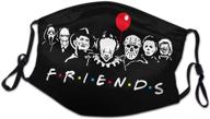 👻 horror friends dust face cover: washable, reusable cloth mask for children - adjustable buckle tightness, uv protection logo