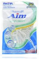 🦷 achieve precision dental care with aim precision floss picks: fluoridex thread, 50 ct (pack of 6) logo
