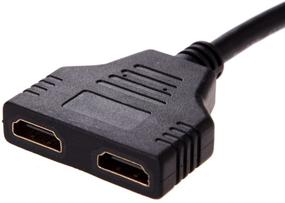 img 1 attached to 2 Way HDMI Splitter: Connect 2 Monitors or TVs with Dual HDMI Switch, Gold Plated Cable - 1 in 2 Out