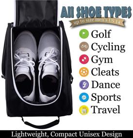 img 1 attached to 🏌️ Convenient Athletico Golf Shoe Bag – Zippered Carrier with Ventilation & Outside Pocket for Socks, Tees, etc.