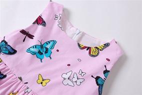 img 1 attached to Little Girls Cotton Swing Summer Sleeveless Butterfly Dress by SMILING PINKER