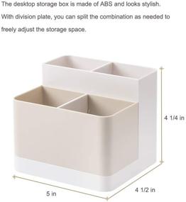 img 1 attached to Poeland Desktop Storage Organizer Pencil Card Holder Box Container For Desk